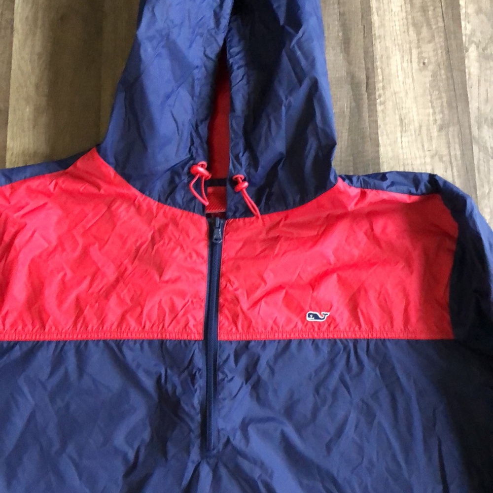 Vineyard Vines for Target Pullover Windbreaker Navy and Red XXL - Picture 3 of 8